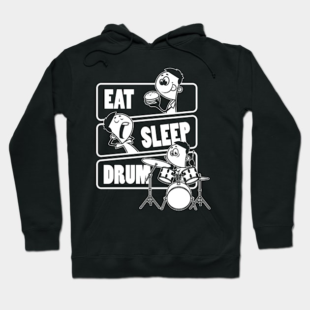 Eat Sleep Drum - Musician drummer gift product Hoodie by theodoros20